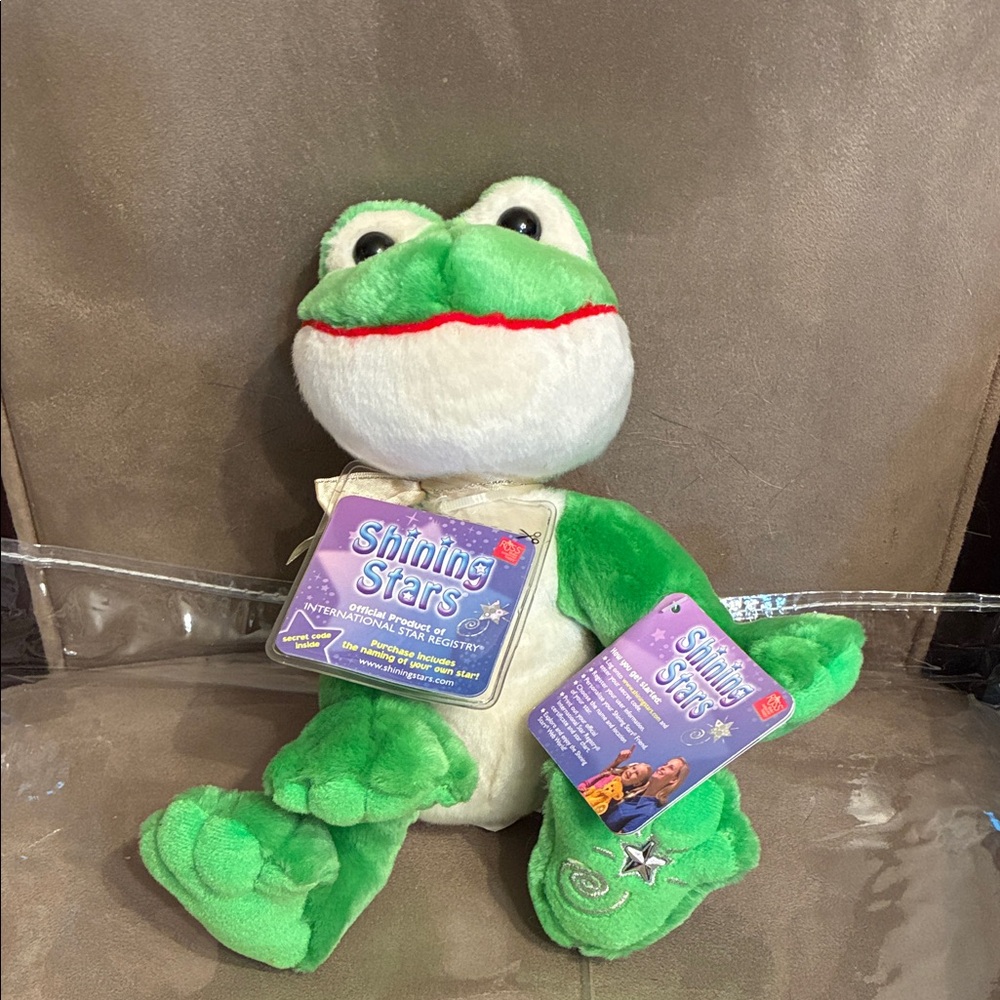 Shining Stars Green Frog Plush Stuffed Animal